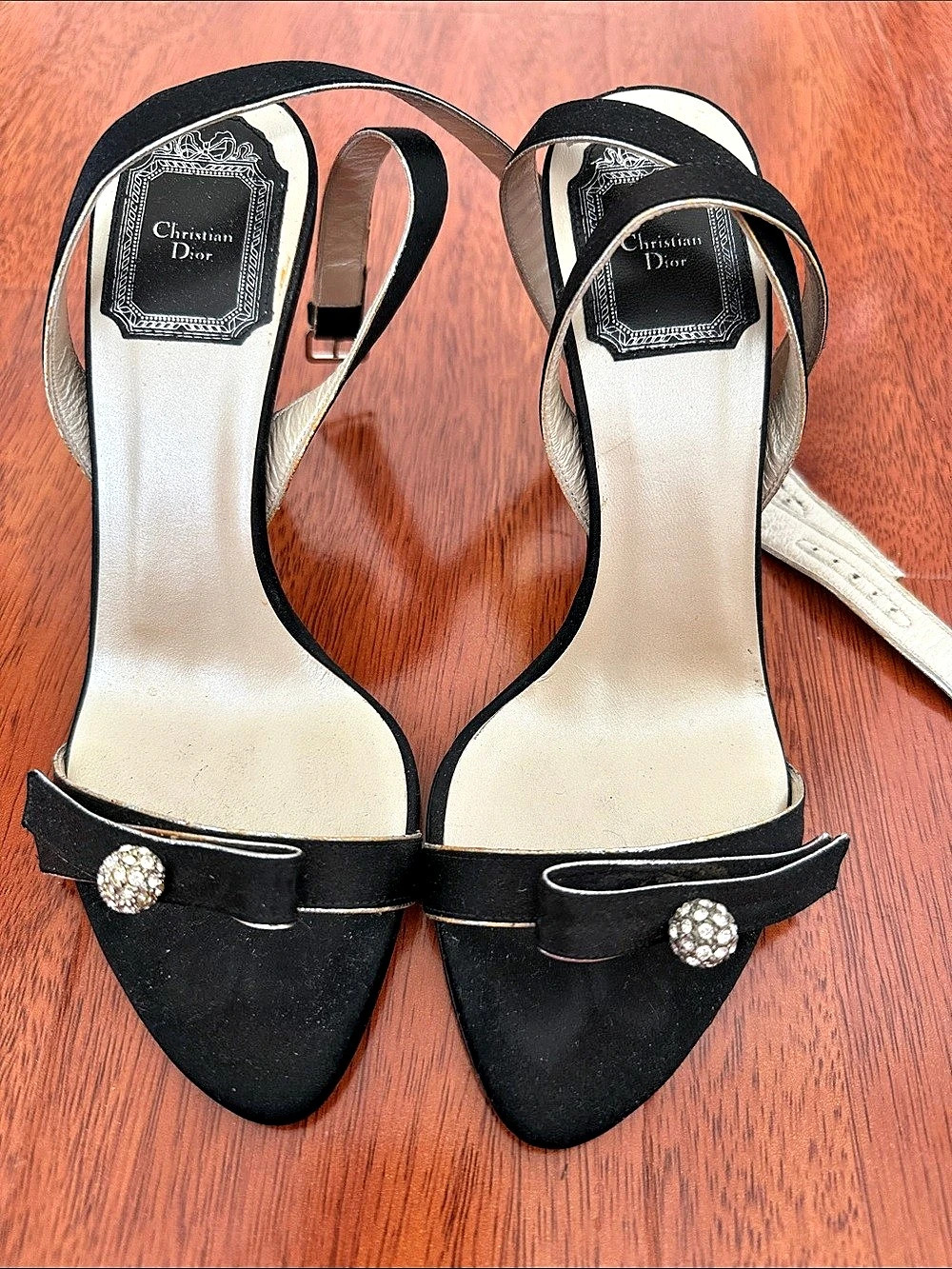 Christian Dior Black Embellished Heels